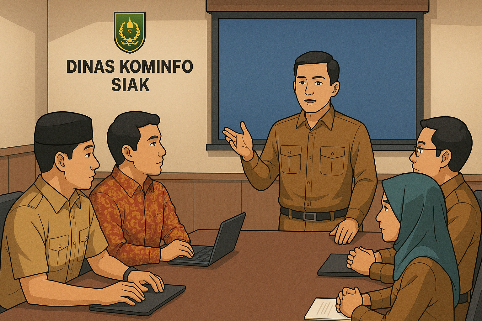 Rapat di Dinas Kominfo Siak